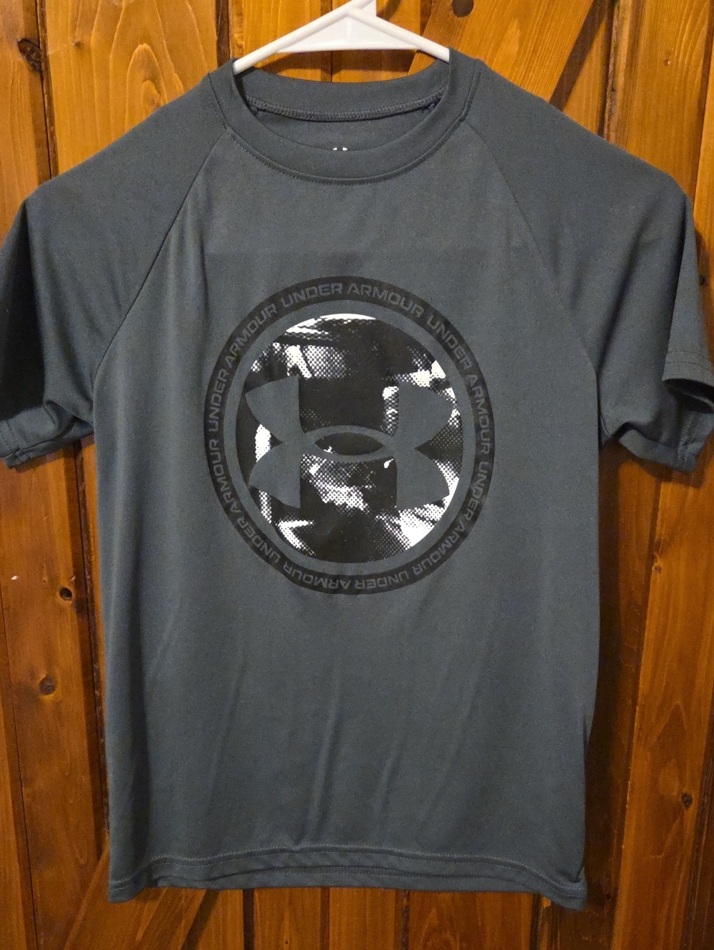 Under Armour Boys Short Sleeve Logo Tee - Charcoal